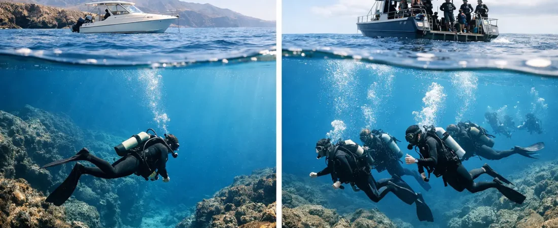 Private Diving Versus Group Trips