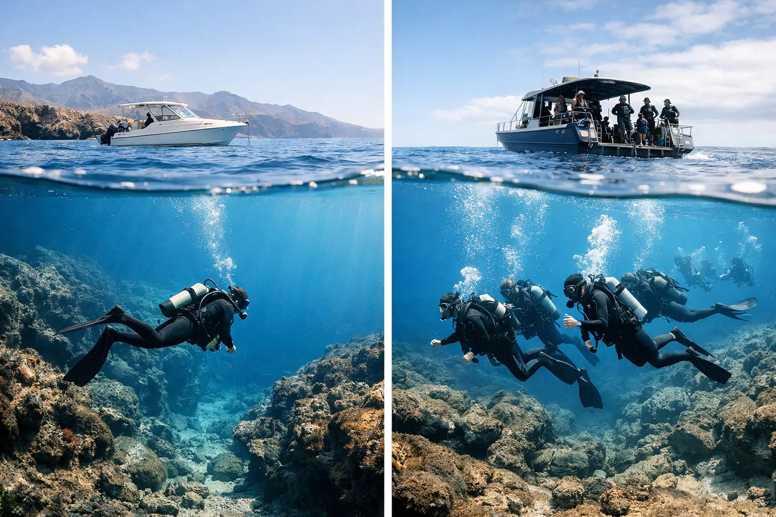 Private Diving Versus Group Trips